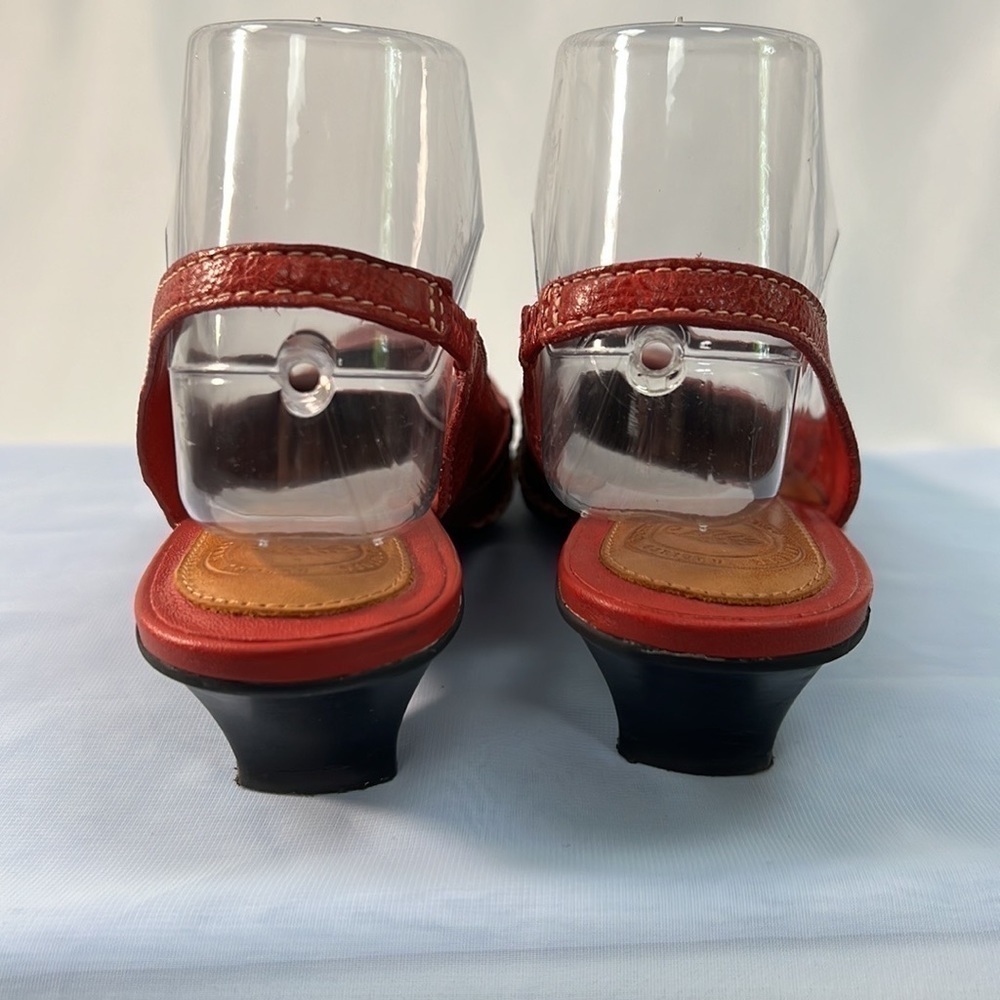 Nurture by Lamaze Red leather slingback moccasins size 7 - Picture 4 of 9
